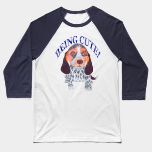 QUEEN ELIZABETH POCKET BEAGLE BEING CUTE INDIGO Baseball T-Shirt